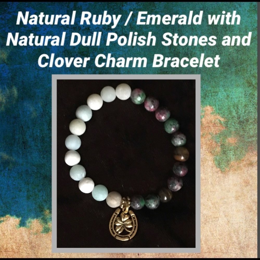 Ruby Emerald Stones Bracelet